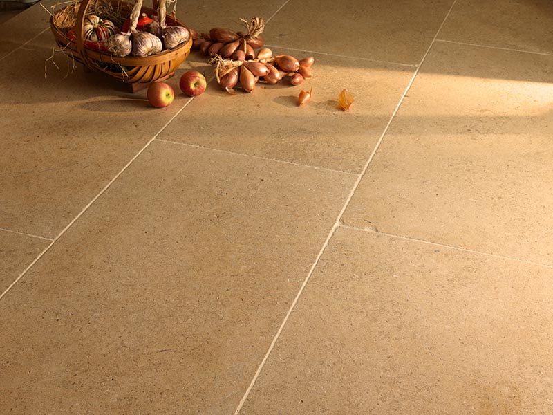Natural oatmeal stone flooring