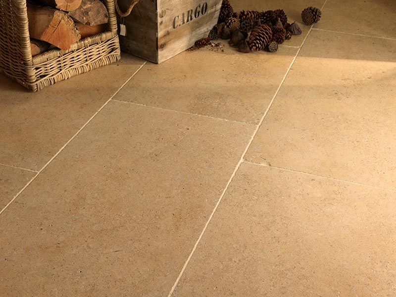 Old oast house warm flagstone flooring tiles